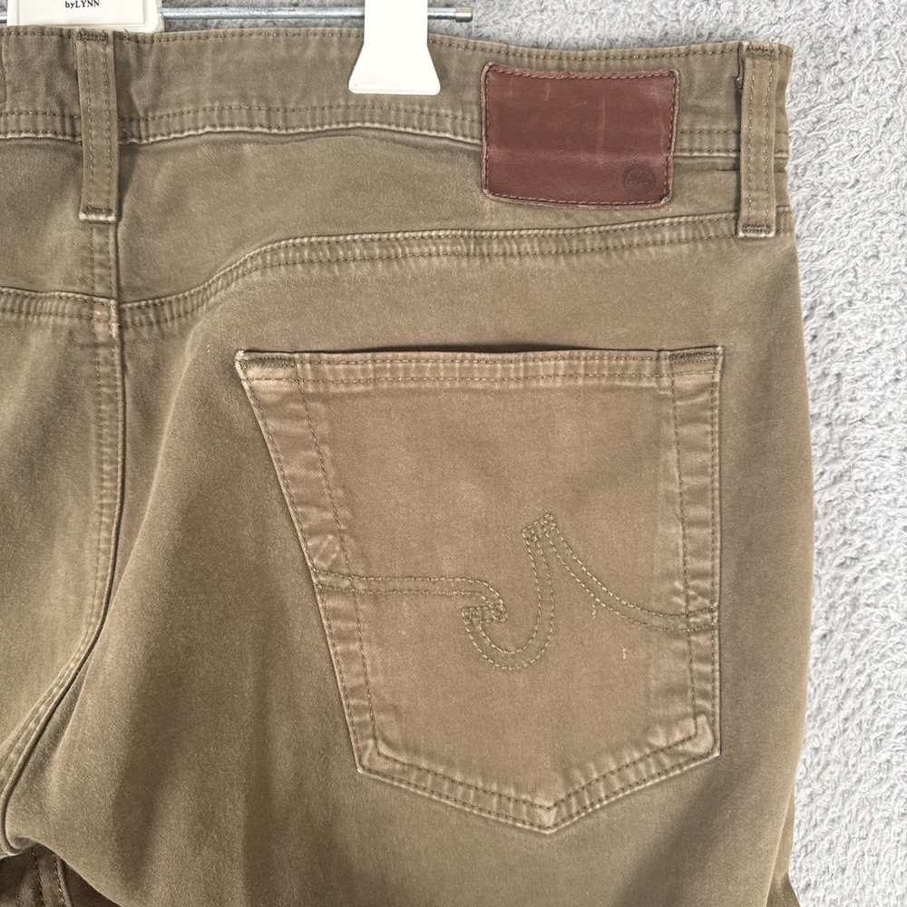 Adriano Goldschmied The Graduate Pants Mens 38x32 Olive Green Chino Stretch - Picture 8 of 8